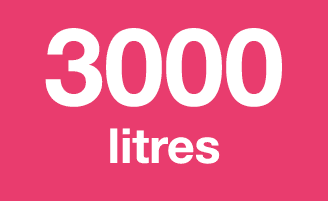 3000 litres